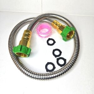 Short Garden Hose With Female To Female Connector 3 feet Metal Leakproof Leader